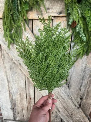 18.5" Cypress Pine Bush, Artificial Pine Bush