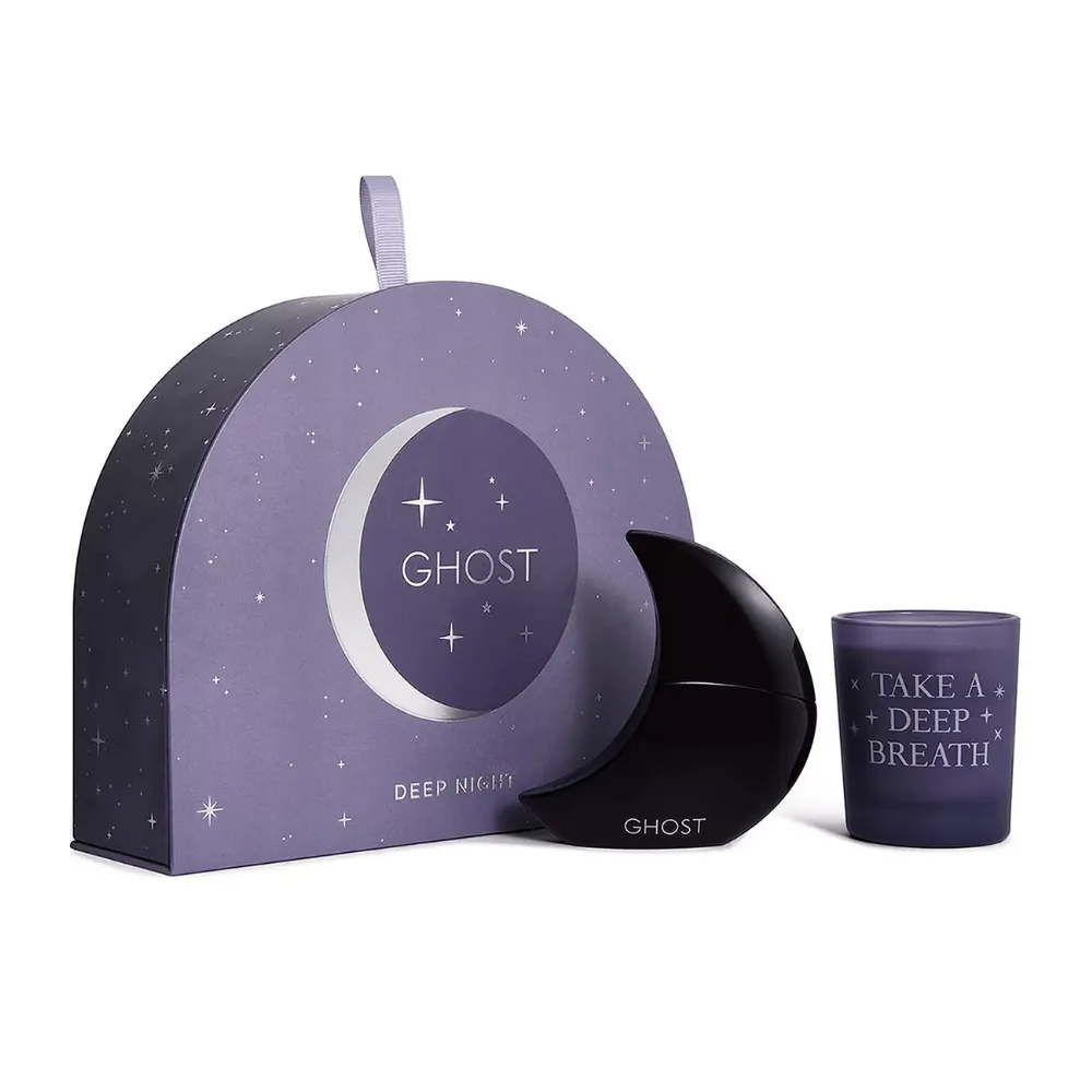 Ghost Deep Night Eau de Toilette Women's Perfume Gift Set Spray (30ml)   Fragranced Candle