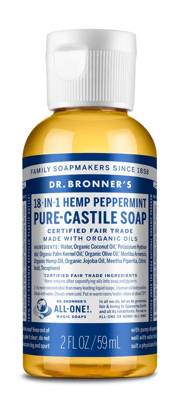 Hemp Peppermint Pure-Castille Liquid Soap