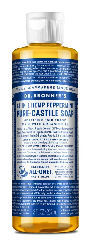 Hemp Peppermint Pure-Castille Liquid Soap