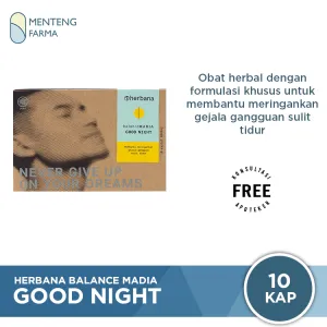 Herbana Balance Madia Good Night 10 Kaplet - Meringankan Gangguan Sulit Tidur