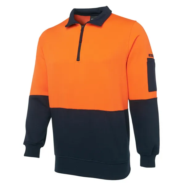 Hi Vis 1/2 Zip Fleecy Sweater