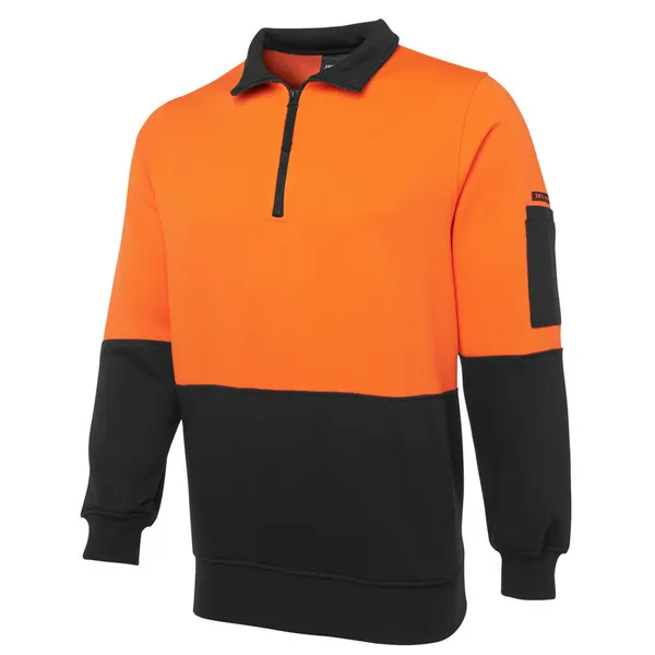 Hi Vis 1/2 Zip Fleecy Sweater