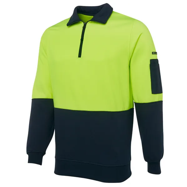 Hi Vis 1/2 Zip Fleecy Sweater