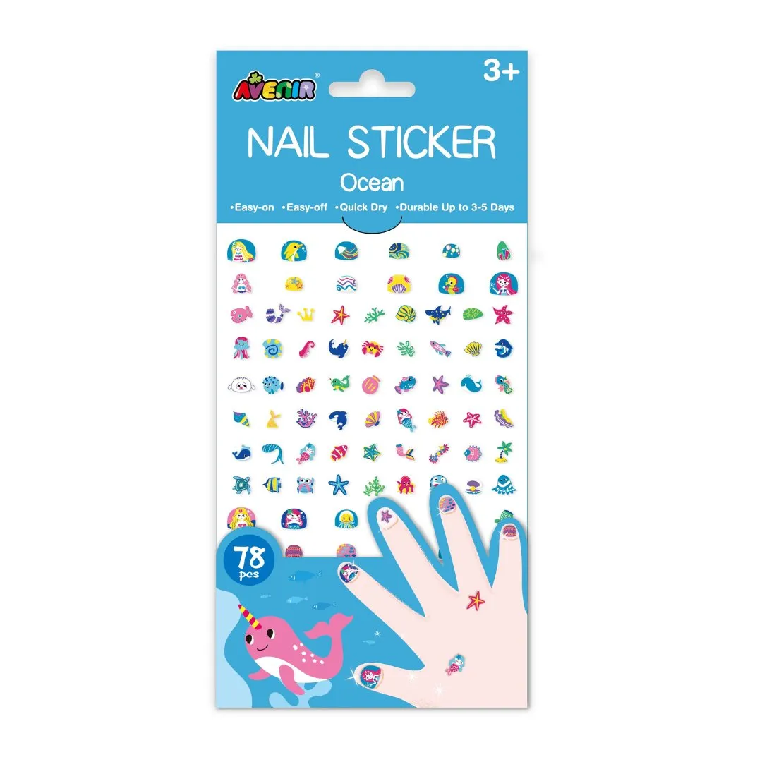 Large Nail Stickers - Ocean (78 pieces)