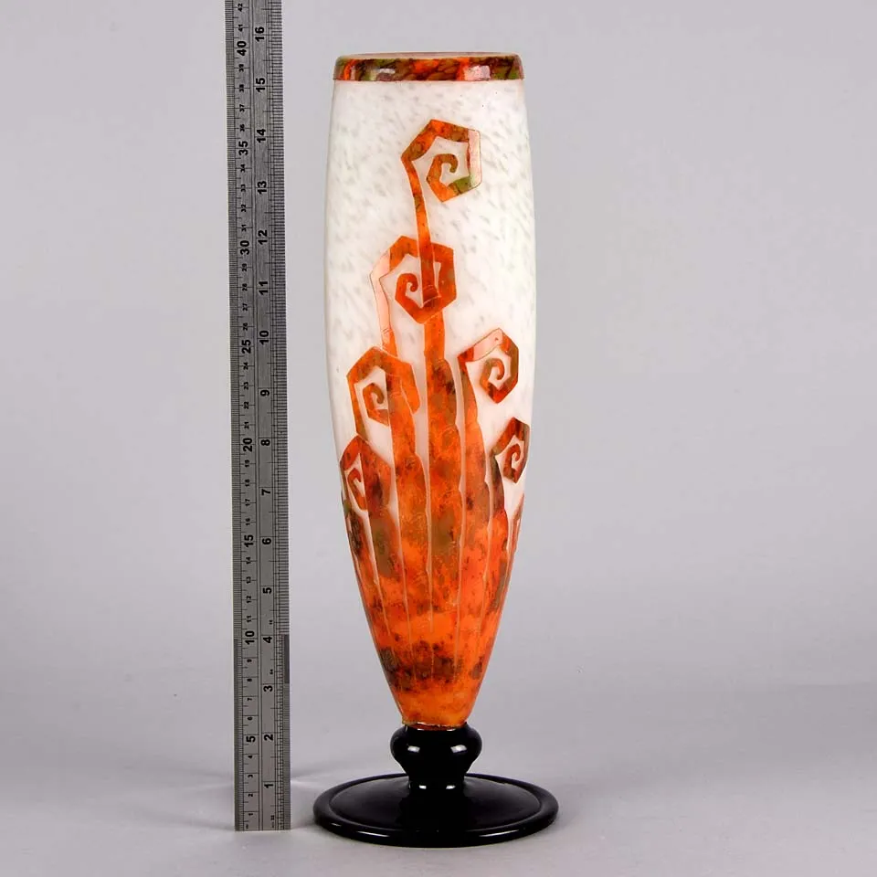 Le Verre Francais Vase Décor Fougère