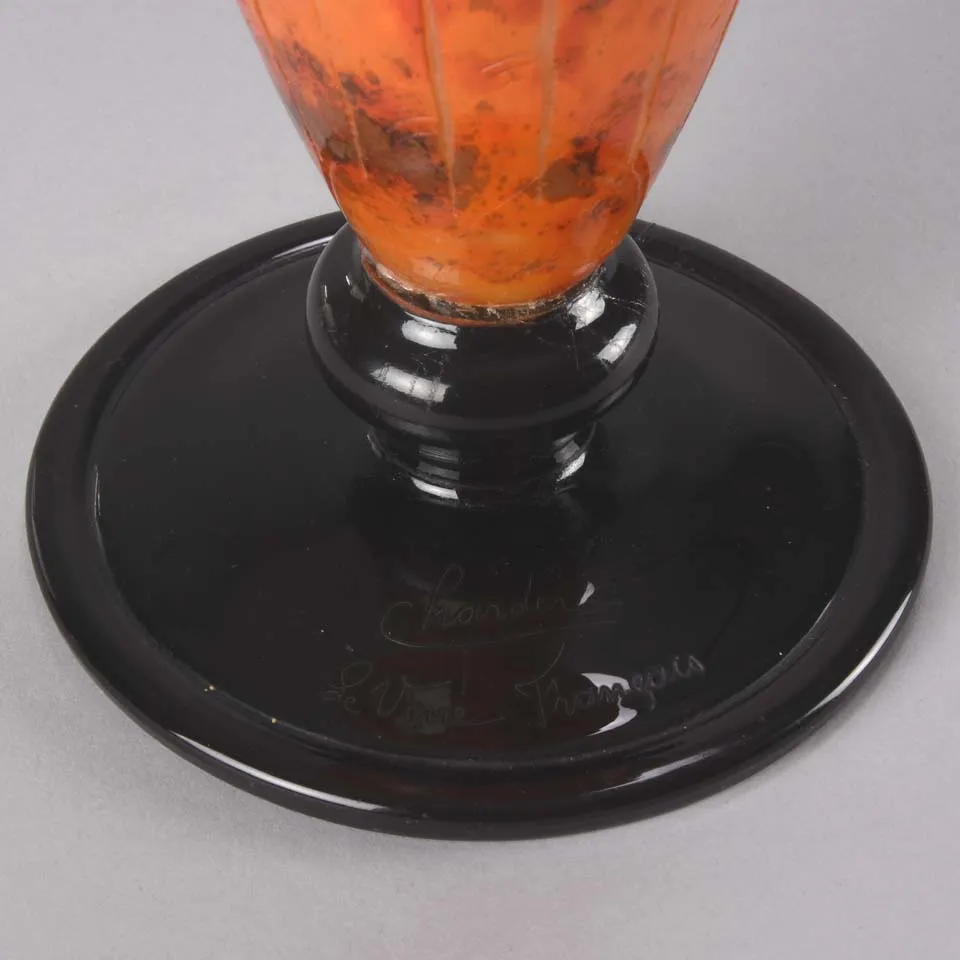 Le Verre Francais Vase Décor Fougère