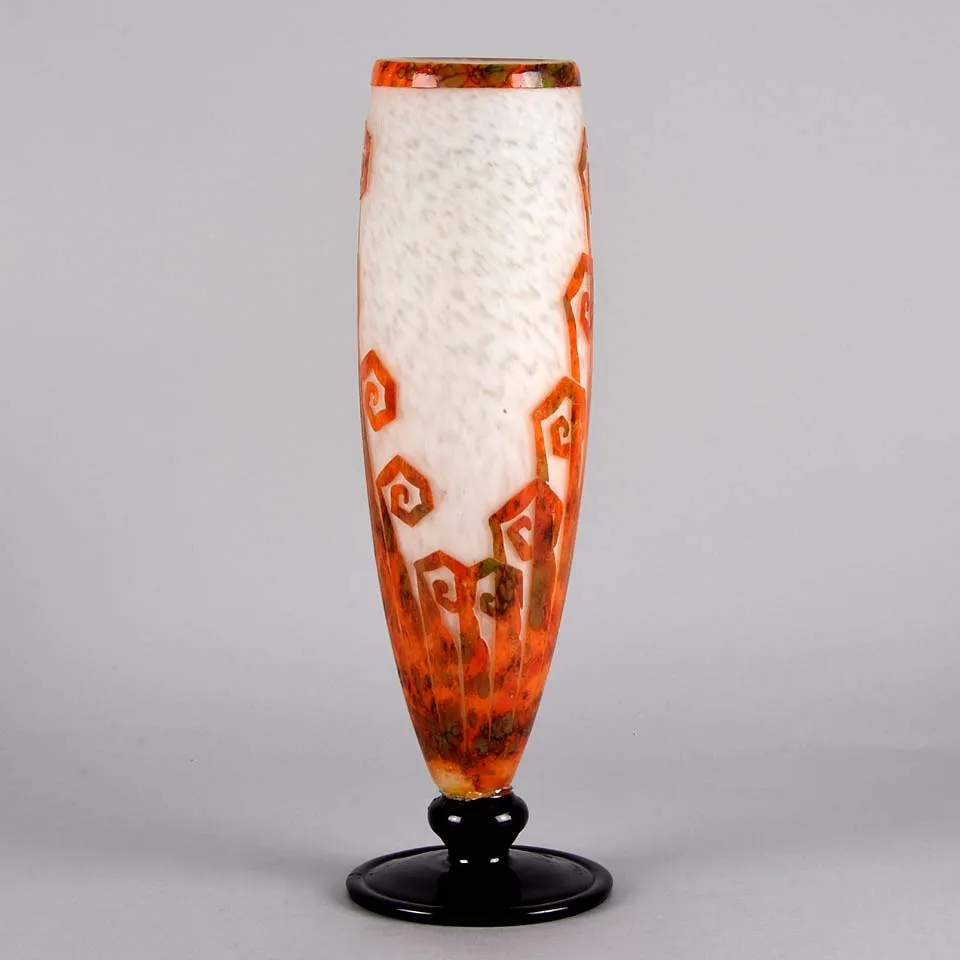 Le Verre Francais Vase Décor Fougère