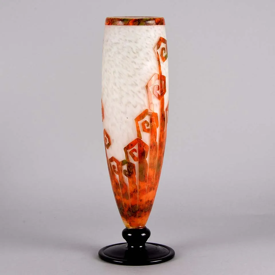 Le Verre Francais Vase Décor Fougère