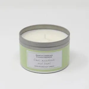 Lime, Mandarin & Basil Candle in a Tin