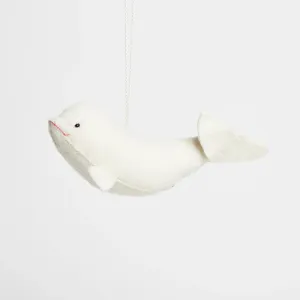 North Pole Beluga Felt Ornament 5.5"