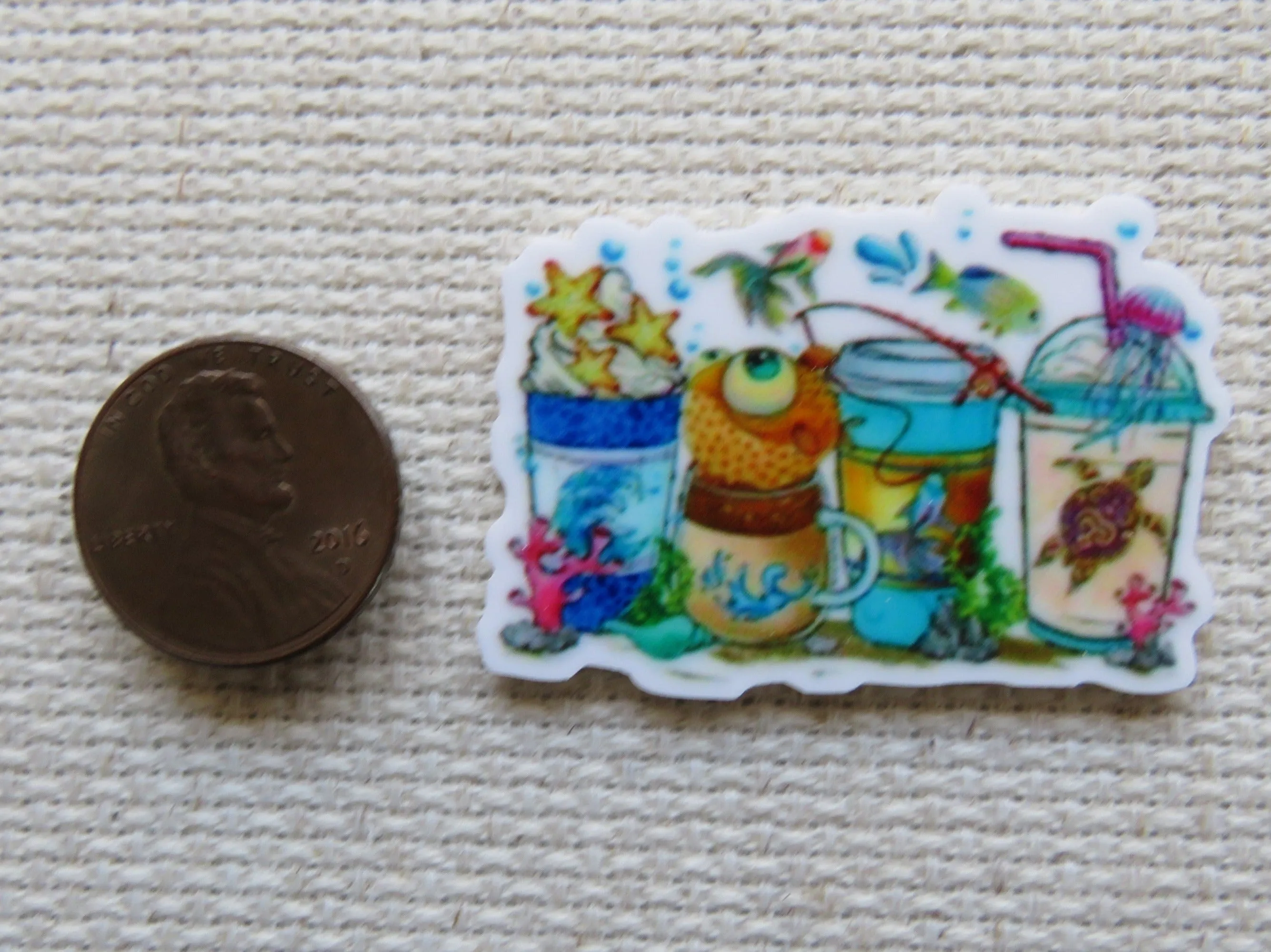 Ocean Themed Drinks Needle Minder, Cover Minder, Magnet