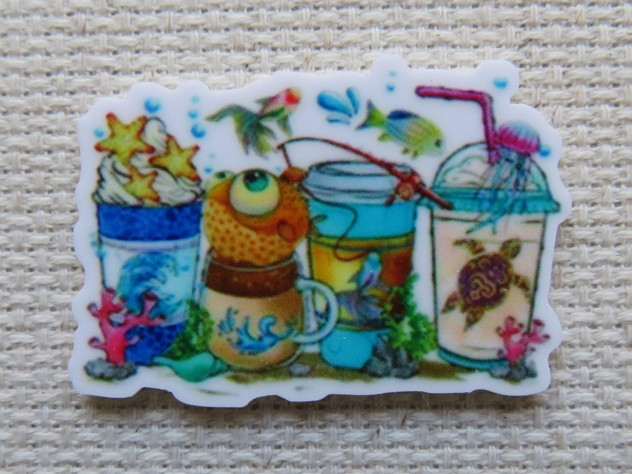 Ocean Themed Drinks Needle Minder, Cover Minder, Magnet