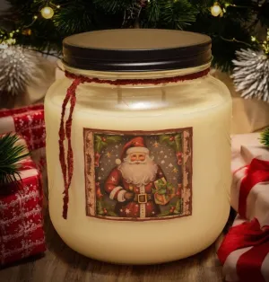 #OLSTJAR64 "Old Santa Cinnamon" 64oz Soy Jar Candle