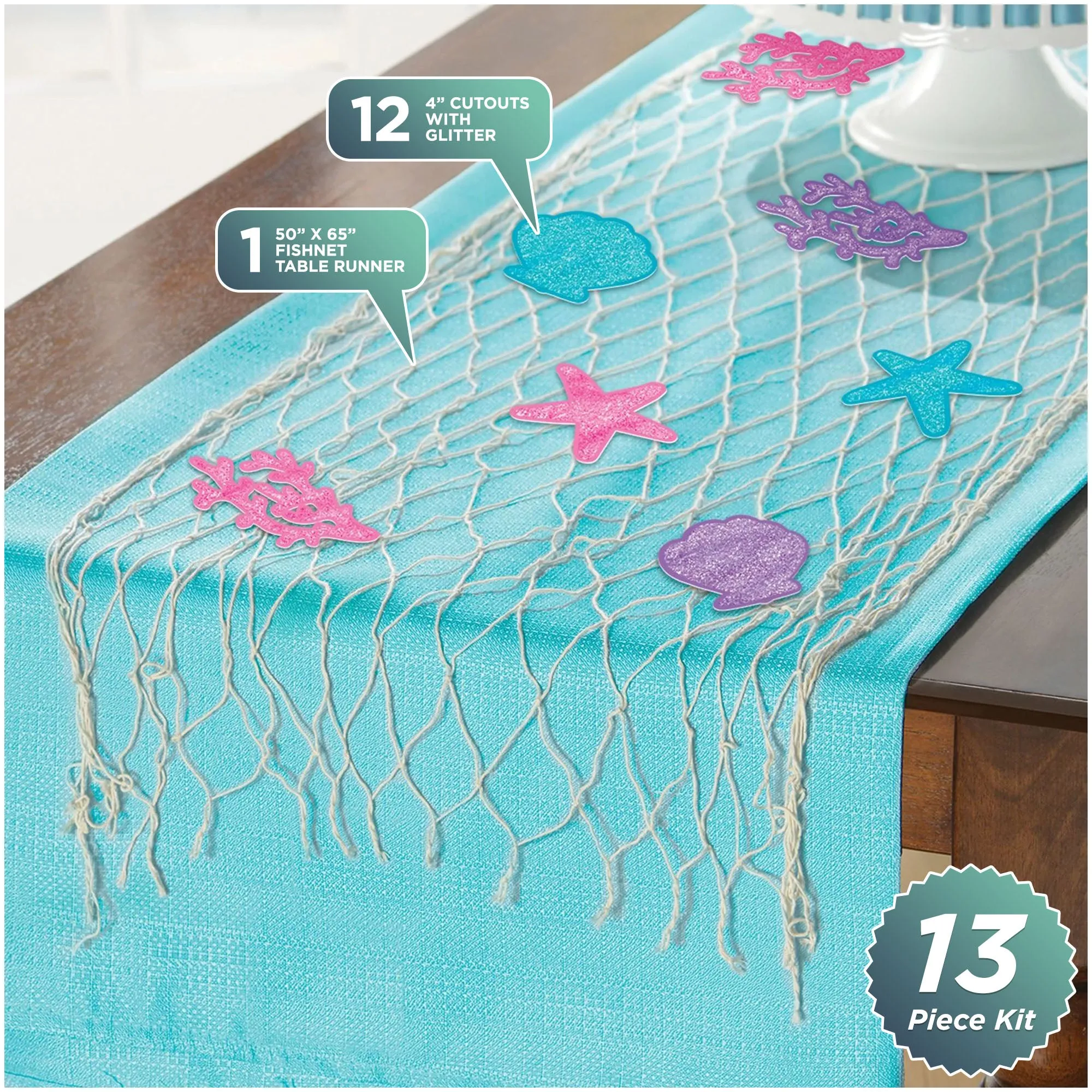 Shimmering Mermaids Fish Net Table Decoration Kit Birthday Party Accessories