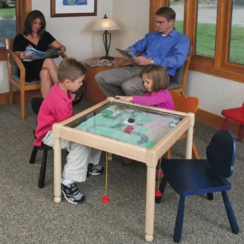 Square Magnetic Kids Play Sand Table-Ocean Theme